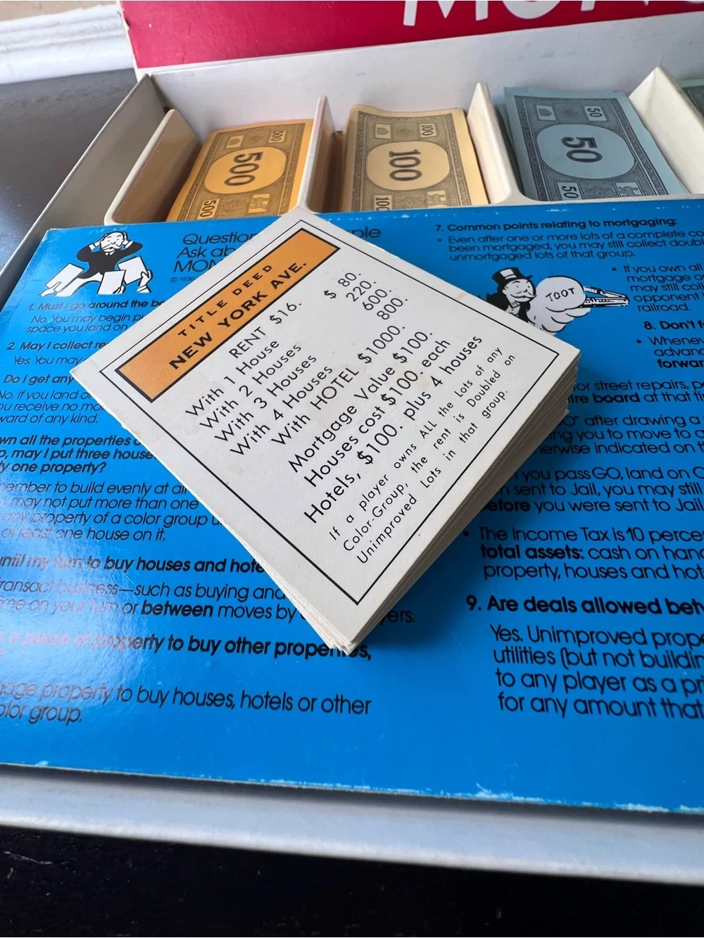 Vintage 1978 Monopoly Board Game, Parker Brothers Classic Set with Metal Tokens
